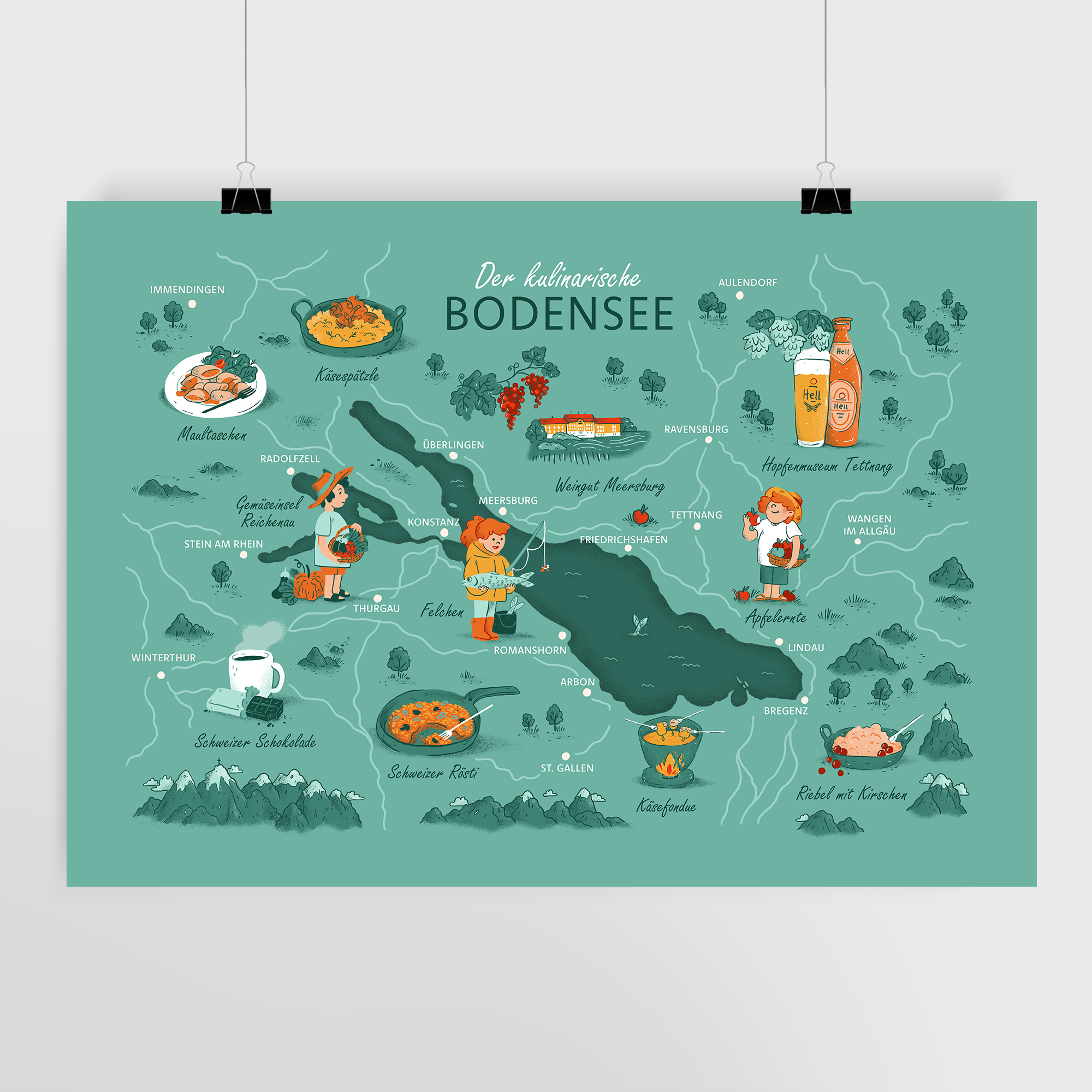 Der kulinarische Bodensee Art Print